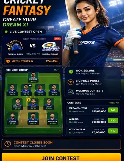 Spin 777 (spin 777) fantasy cricket & matchday visual 3